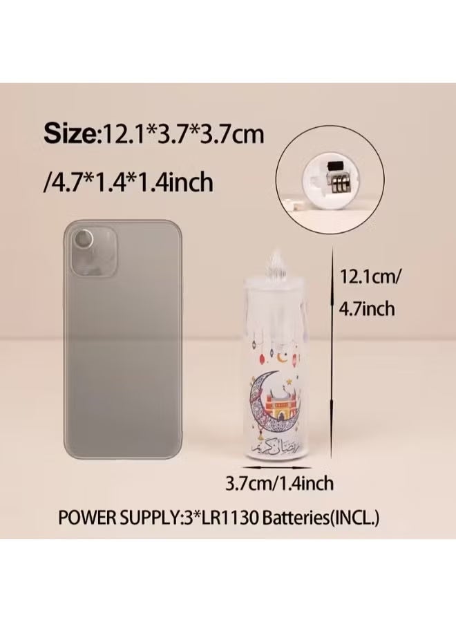 أربع شموع إلكترونية بدون لهب لشهر رمضان - Image 2